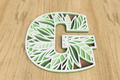 Layered Botanical Alphabet Laser Cut File - Letter G Product Image 3