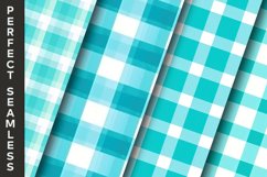 Aqua Gingham Digital Papers 12 Variations Product Image 5