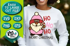 Ho Ho Ho Merry Christmas - A Gnome Cricut Cut File SVG Product Image 3