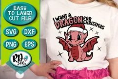 Dragon For Christmas - A Kids Christmas Cricut Cut File Product Image 3