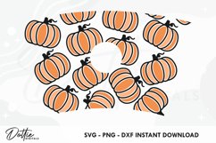 Autumnal Pumpkins Wrap SVG | 24oz Cold Cup Vector Product Image 2