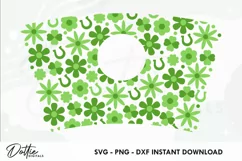 Irish Floral Starbucks 16oz Hot Cup Wrap SVG Vector Product Image 2