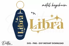 Libra Zodiac Star Sign Motel Keychain - SVG DXF PNG Product Image 1