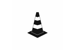 Traffic cone icon, simple style Product Image 1