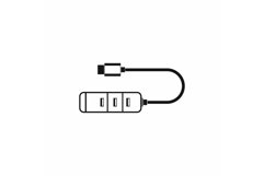 USB adapter connectors icon, simple style Product Image 1
