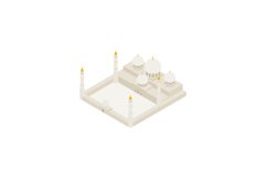 Sheikh Zayed Grand mosque icon, isometric 3d style Product Image 1