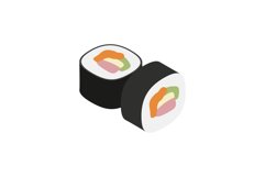 Sushi icon, isometric 3d style Product Image 1