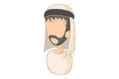 Arab man icon in cartoon style Product Image 1