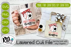 Busy Raising Ballers Baseball Soccer - A Cricut Cut File Product Image 2