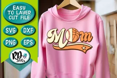 Baseball Basketball Mom - A Groovy Layered Sports Cricut SVG Product Image 3