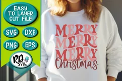 Merry Christmas - A Retro Christmas Vintage Cricut Cut File Product Image 4