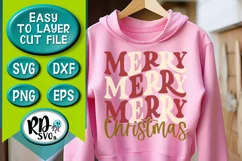 Merry Christmas - A Retro Christmas Vintage Cricut Cut File Product Image 2