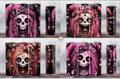 4 Cute Gothic Joker Tumbler Wrap Sublimations, 20 oz Product Image 2