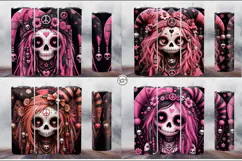 4 Cute Gothic Joker Tumbler Wrap Sublimations, 20 oz Product Image 2