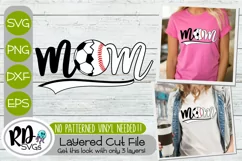 Soccer Baseball Mom - A Layered Sports Cricut Cut File Product Image 1