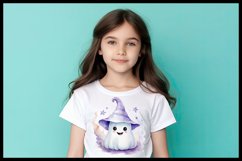 9 Cute Halloween Ghosts Watercolour Clipart Sublimation Product Image 3