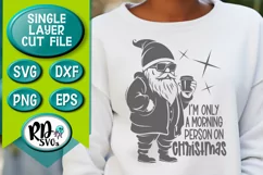 Morning Person on Christmas - A Funny Christmas Cut File Product Image 2