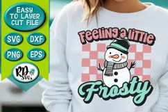 Feeling a Little Frosty - Christmas winter Cricut Cut File Product Image 2