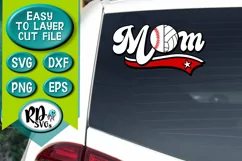 Baseball Volleyball Mom - A Groovy Layered Sports Mom Cricut Product Image 2