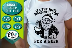 Most Wonderful Time for a Beer - A Funny Santa Cricut SVG Product Image 2