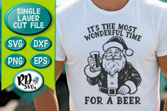 Most Wonderful Time for a Beer - A Funny Santa Cricut SVG Product Image 1