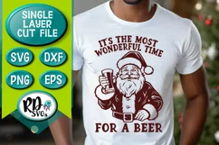 Most Wonderful Time for a Beer - A Funny Santa Cricut SVG Product Image 3