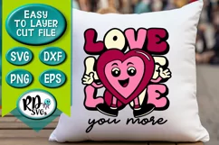 Retro Love Heart - A Groovy Valentines Cricut Cut File Product Image 1