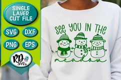 See You in the Meadow - A Cute Snowman Cricut Cut File Product Image 2