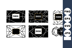 Geometric black and white branding business card designs wit Product Image 1