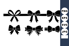 Decorative black ribbon bows set with various designs and st Product Image 1