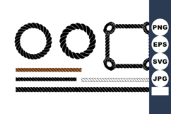 Nautical rope set with circular and square knots and various Product Image 1