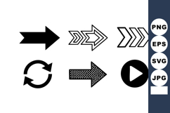 Arrow icons including solid outline and play button Product Image 1