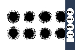 Halftone circle pattern vector design with black dots and gr Product Image 1