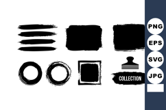 Grunge Brush Strokes and Ink Stamp Set for Creative Design a Product Image 1