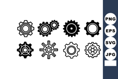 Mechanical gear icons set for industrial and technology desi Product Image 1