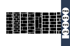 Abstract black brick wall pattern seamless design for constr Product Image 1