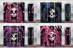 4 Cute Gothic Joker Tumbler Wrap Sublimations, 20 oz Product Image 2