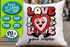 Retro Love Heart - A Groovy Valentines Cricut Cut File Product Image 3