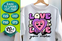 Retro Love Heart - A Groovy Valentines Cricut Cut File Product Image 2