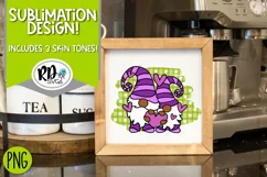 Purple Gnomes With a Heart - A Valentine's Day Sublimation Product Image 2