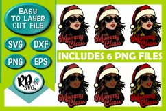 Mommy Claus - A Trendy Retro Christmas Cricut Cut File Product Image 3