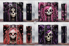 4 Cute Gothic Joker Tumbler Wrap Sublimations, 20 oz Product Image 2
