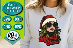 Mommy Claus - A Trendy Retro Christmas Cricut Cut File Product Image 4