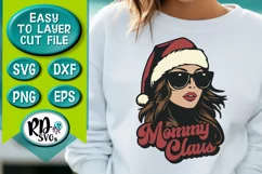 Mommy Claus - A Trendy Retro Christmas Cricut Cut File Product Image 1