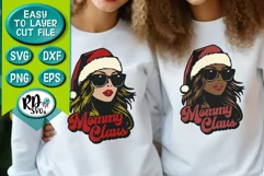 Mommy Claus - A Trendy Retro Christmas Cricut Cut File Product Image 2