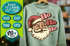 Ho Ho Ho Santa - A Retro Christmas Cricut Cut File Product Image 1