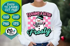 Feeling a Little Frosty - Christmas winter Cricut Cut File Product Image 1