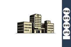 Hospital building medical center healthcare facility vector Product Image 1