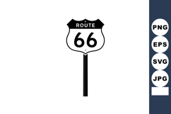Route 66 highway road sign symbol iconic American travel lan Product Image 1