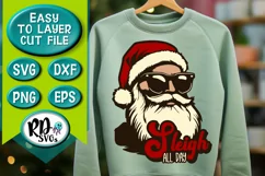 Sleigh All Day Santa - A Retro Christmas Cricut Cut File Product Image 1